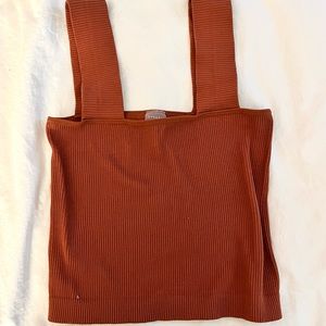 Ribbed Straight Across Tank Top